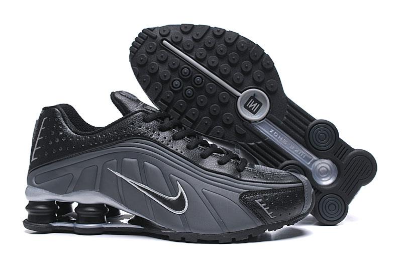 New Nike Shox R4 Black Grey Trainer - Click Image to Close